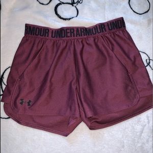 maroon under armor shorts